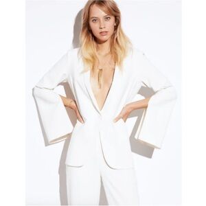 Amanda Uprichard White Split Sleeve Blazer - Size P (Petite/XS)
